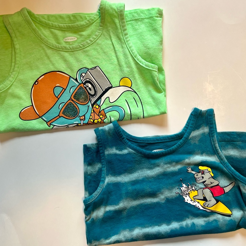 Old Navy Toddler Boy 4T Tank Top Bundle